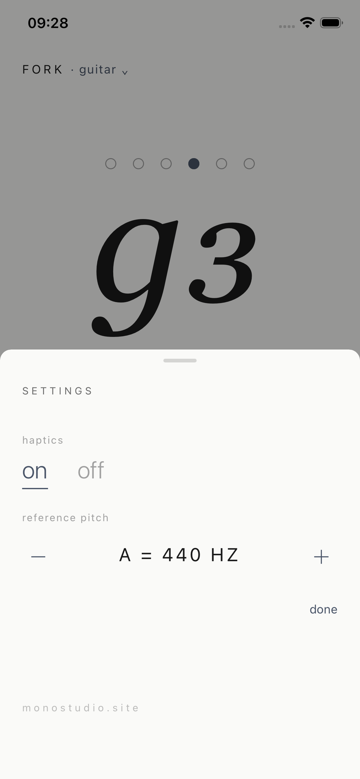 Fork - reference settings